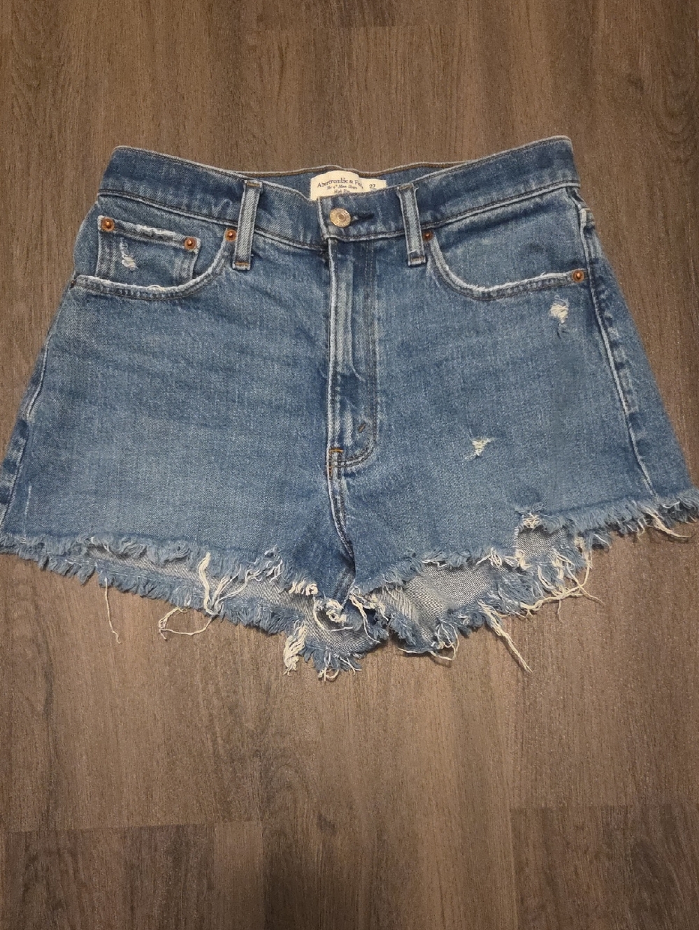 Abercrombie and Fitch Curve Love Mom Shorts Jean Denim Cutoff Distressed